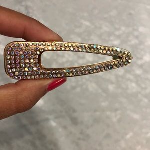 New oversized colorful rhinestone hair clip